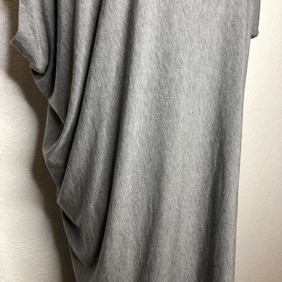 Athleta gray draped slouch jersey knit midi dress size Large - Picture 3 of 14